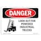 Signmission OSHA Danger, Look Out For Powered Industrial Trucks, 10in X 7in Decal, 7" W, 10" L, Landscape OS-DS-D-710-L-1441 - alternate 1